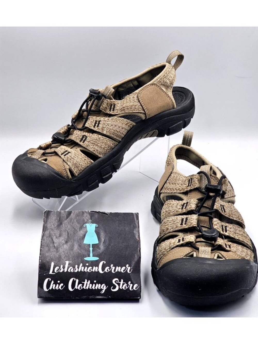 Keen Newport H2 Men's Beige Water-Resistant  Outdoor Hiking Sandals Size 9 3355